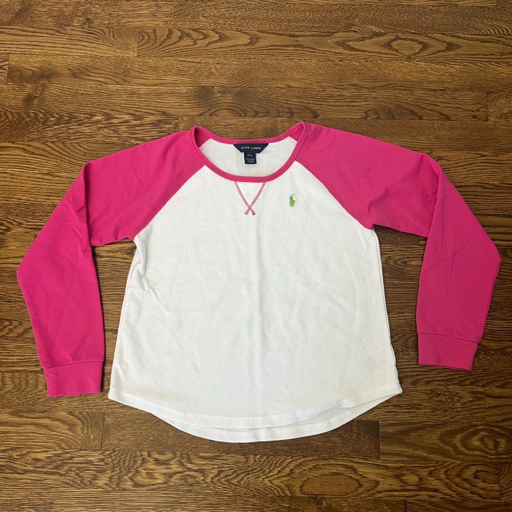 Ralph Lauren Pink and white sweatshirt
